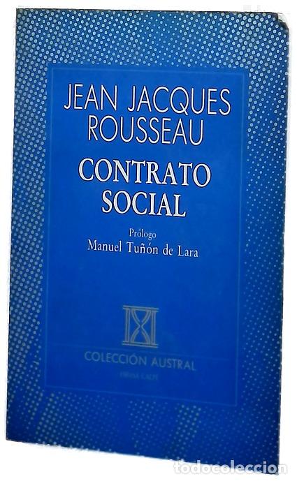 Libros: Contrato social - Rousseau, Jean-Jacques; Tu&ntilde;&oacute;n de Lara, Manuel; R&iacute;os, Fernando de los