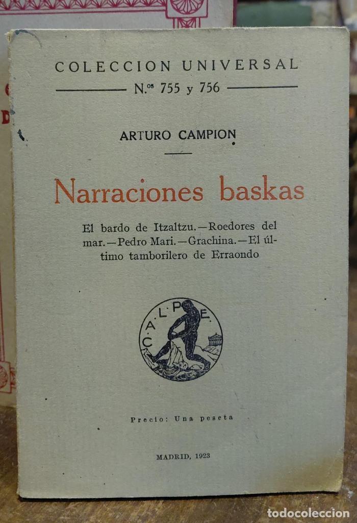 B&uuml;cher: NARRACIONES BASKAS. - CAMPION, Arturo.