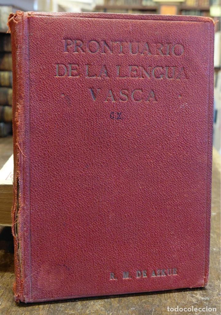 Livros em segunda m&atilde;o: PRONTUARIO FACIL PARA EL ESTUDIO DE LA LENGUA VASCA POPULAR. - AZKUE, Resurrecci&oacute;n M&ordf; de.