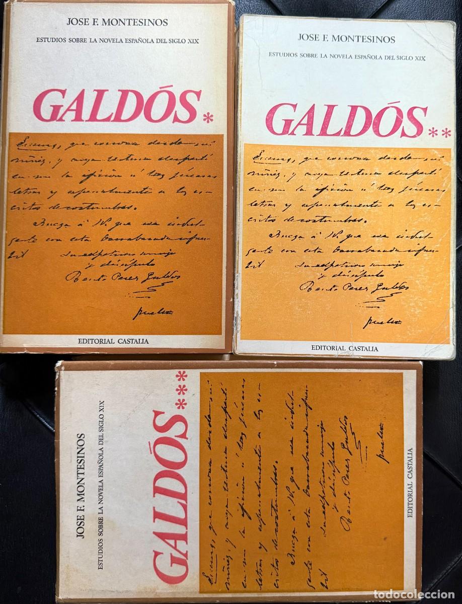Libros: Fern&aacute;ndez Montesinos, Jos&eacute;. Gald&oacute;s. 3 vols