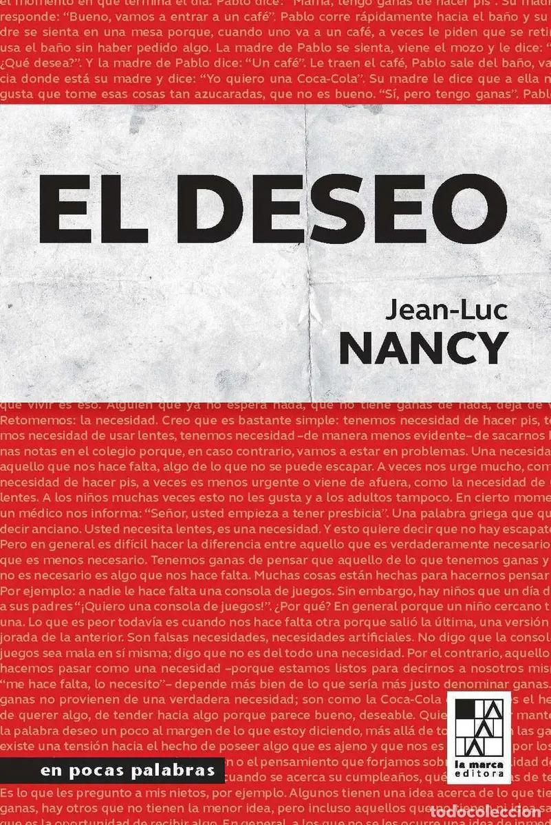 Libros: Deseo, El - Nancy, Jean-luc