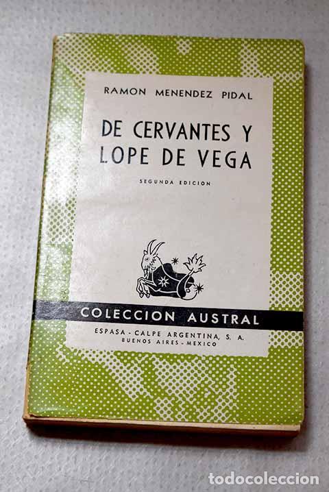 Livros em segunda m&atilde;o: De Cervantes y Lope de Vega.- Men&eacute;ndez Pidal, Ram&oacute;n