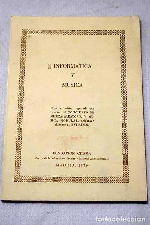 Libros: Informatica y musica