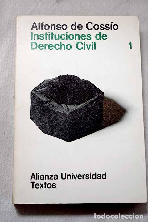 Livros em segunda m&atilde;o: Instituciones de Derecho Civil, Tomo I.- Coss&iacute;o y Corral, Alfonso de