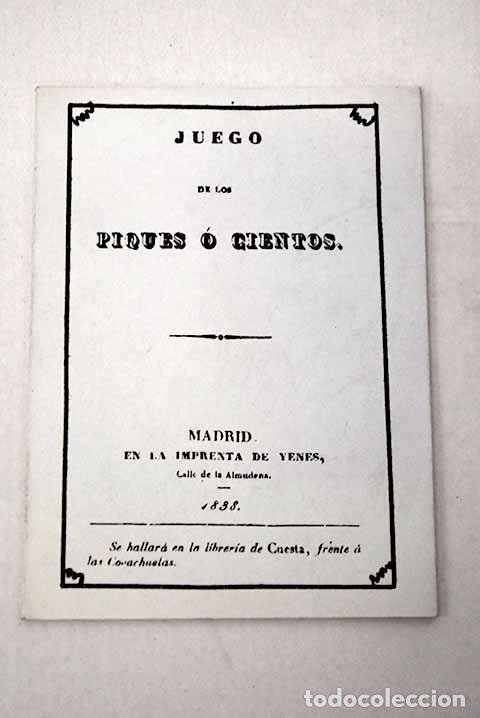 Libros: Juego de los piques o cientos