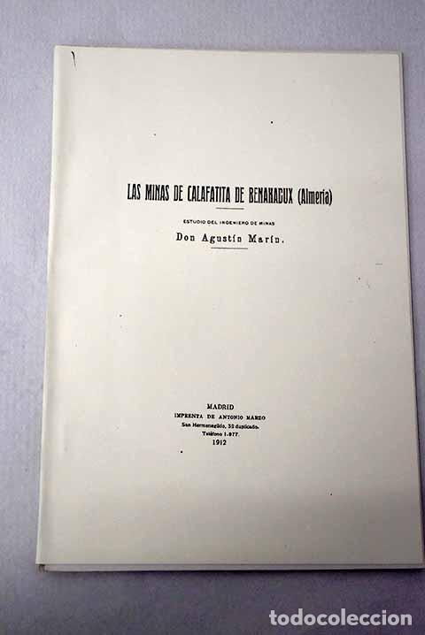 Libros: Las minas de calafatita de Benahagux(Almer&iacute;a).- Mar&iacute;n, Agust&iacute;n