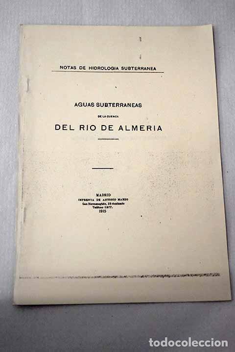 books: Notas sueltas de hidrolog&iacute;a subterr&aacute;nea.- S&aacute;nchez Lozano, Rafael