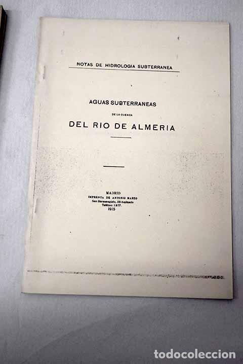 books: Aguas subterr&aacute;neas de la Cuenca del R&iacute;o de Almer&iacute;a