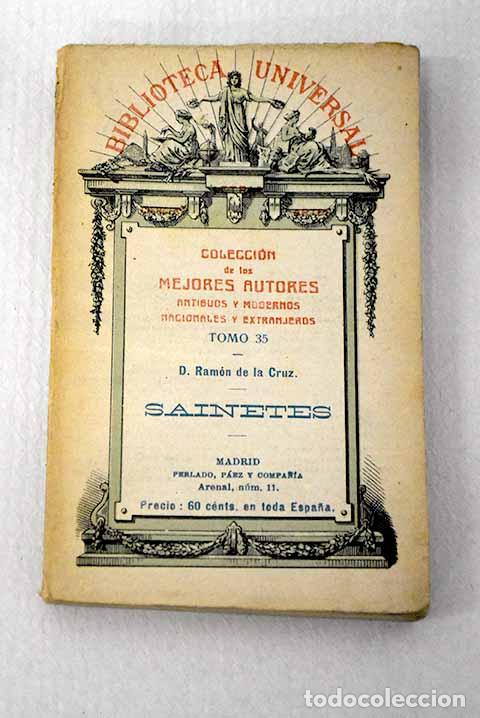 Livres: Sainetes: Cruz, Ram&oacute;n de la.- Cruz, Ram&oacute;n de la