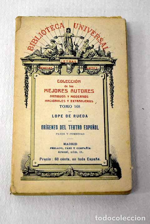 Livres: Or&iacute;genes del teatro Espa&ntilde;ol.- Lope de Rueda