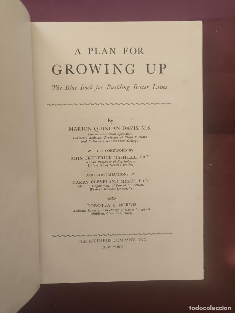 Libros: A Plan for Growing Up: The Blue Book for Building Better Lives - Marion Quinlan Davis, M.S