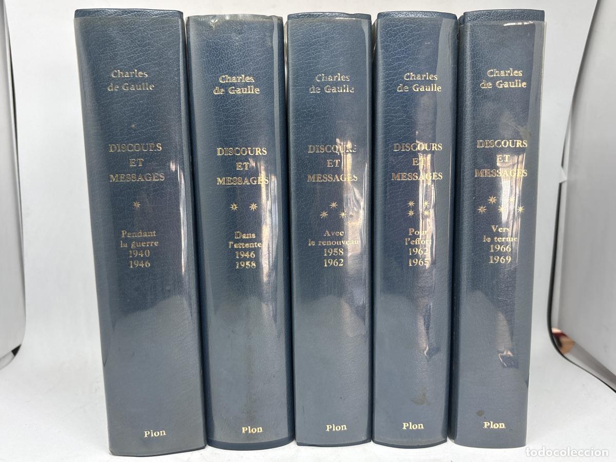 Libros: CHARLES DE GAULLE. DISCOURS ET MESSAGES. 5 VOLUMENES - CHARLES DE GAULLE. TDK519
