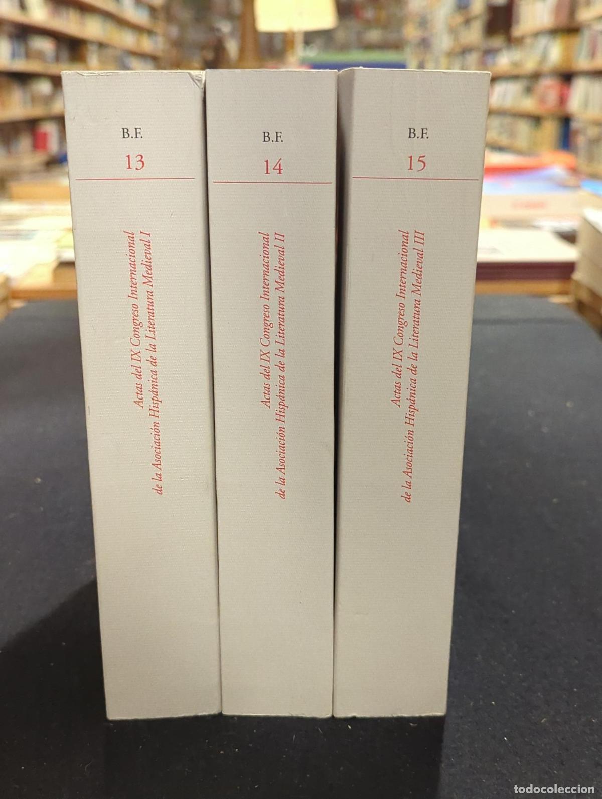 Livros em segunda m&atilde;o: Actas del IX Congreso Internacional de la Asociaci&oacute;n Hisp&aacute;nica de Literatura Medieval &#40;3 tomos&#