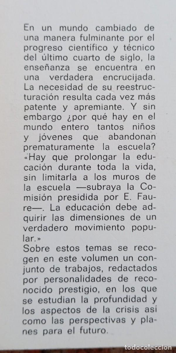 Libros: CRISIS EN LA EDUCACION - EL CORREO DE LA UNESCO - Foto 2