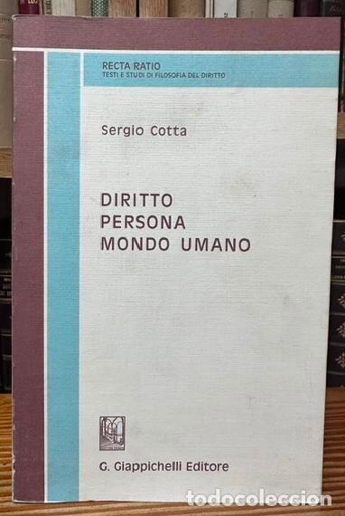 Libros: DIRITTO. PERSONA. MONDO UMANO - COTTA, Sergio