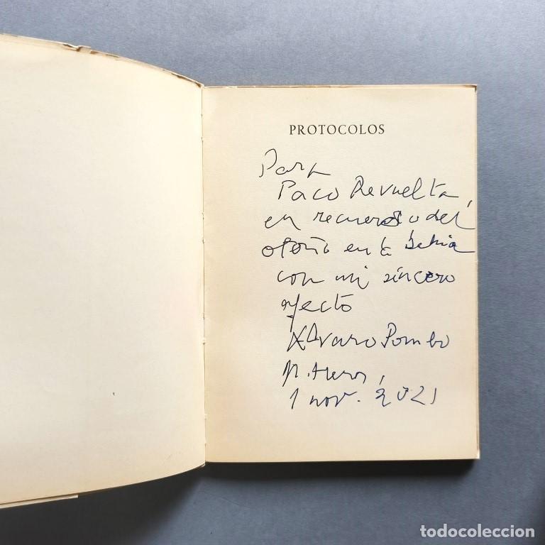 Libros: Protocolos. Respuesta inicial por Luis Felipe Vivanco. (Ejemplar dedicado.) - Pombo, Alvaro.