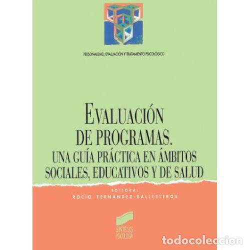 Libros: EVALUACI&Oacute;N DE PROGRAMAS - AAVV