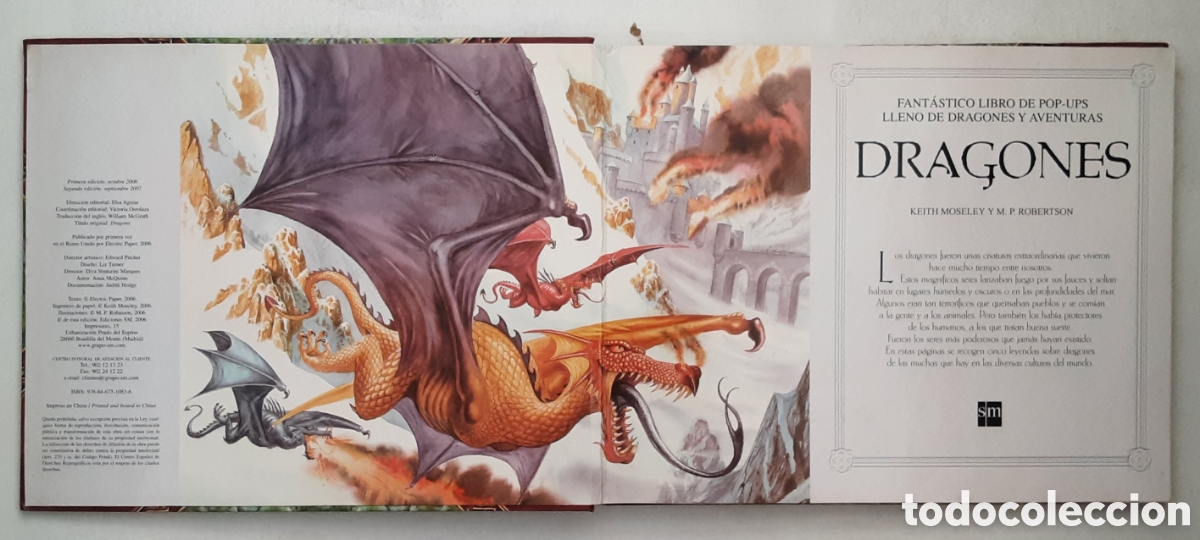 Libros: FANT&Aacute;STICOS POP-UP. DRAGONES. SM, 2006 - Foto 3