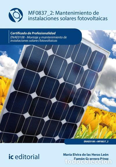 Libros: Mantenimiento de instalaciones solares fotovoltaicas- 9788417086428