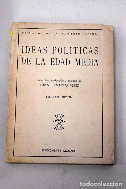 Libros: Ideas pol&iacute;ticas de la Edad Media