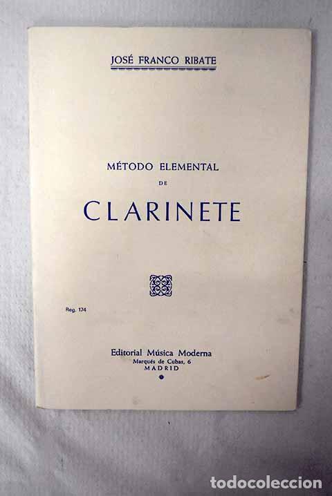 Livros em segunda m&atilde;o: M&eacute;todo elemental de clarinete.- Franco Ribate, Jos&eacute;