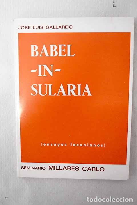 B&uuml;cher: Babel-in-sularia: Gallardo Navarro, Jos&eacute; Luis.- Gallardo Navarro, Jos&eacute; Luis