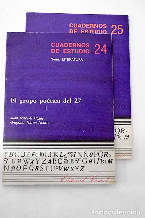 Libros: El grupo po&eacute;tico del 27.- Rozas, Juan Manuel