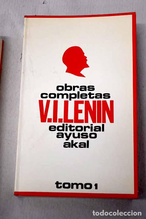Libros: Obras completas, tomo I.- Lenin, Vladimir Ilich