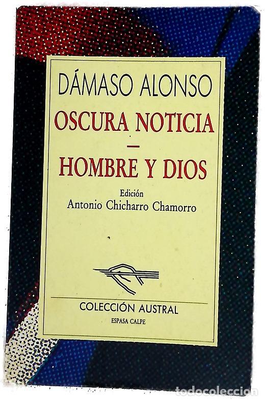 Libros: Oscura noticia Hombre y Dios