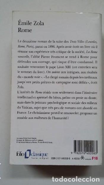 Libros: ROME. EMILY ZOLA. FOLIO. EN FRANCES. TDK346 - - Foto 2