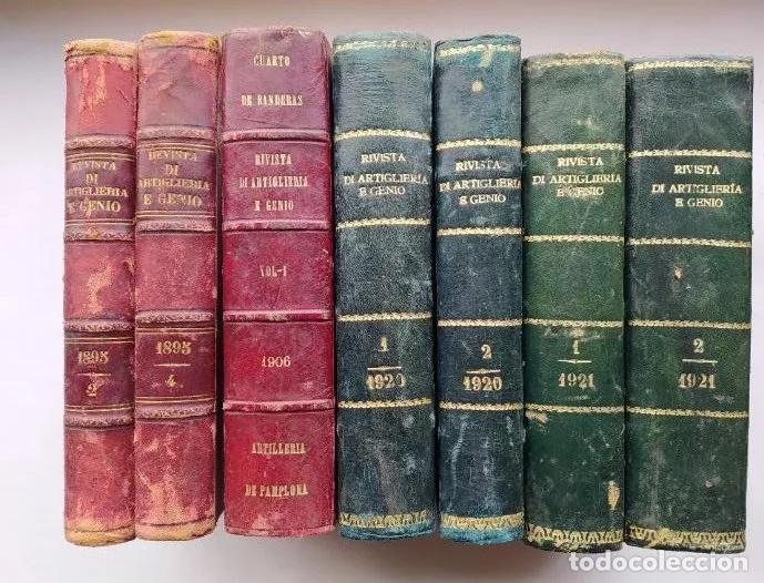 Libri di seconda mano: COLECCION DE 7 TOMOS ENCUADERNADOS RIVISTA DI ARTIGLIERIA E GENIO. REVISTA DE ARTILLERIA. - VVAA. T