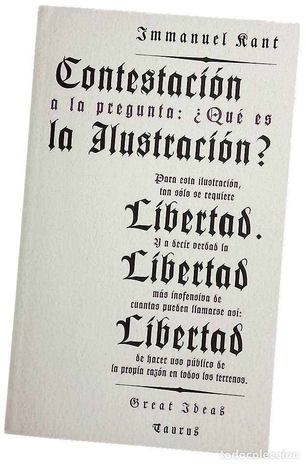 Livres: Contestaci&oacute;n a la pregunta: &iquest;qu&eacute; es la Ilustraci&oacute;n?