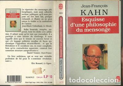 books: Esquisse d'une philosophie du mensonge- 9782253054146