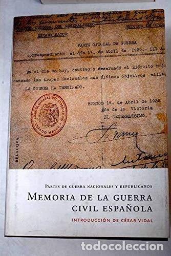 Livres: Memoria de la Guerra Civil Espa&ntilde;ola- 9788496326101