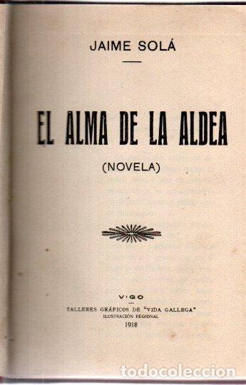 Libros: El alma de la aldea (novela) - Sol&aacute;, Jaime