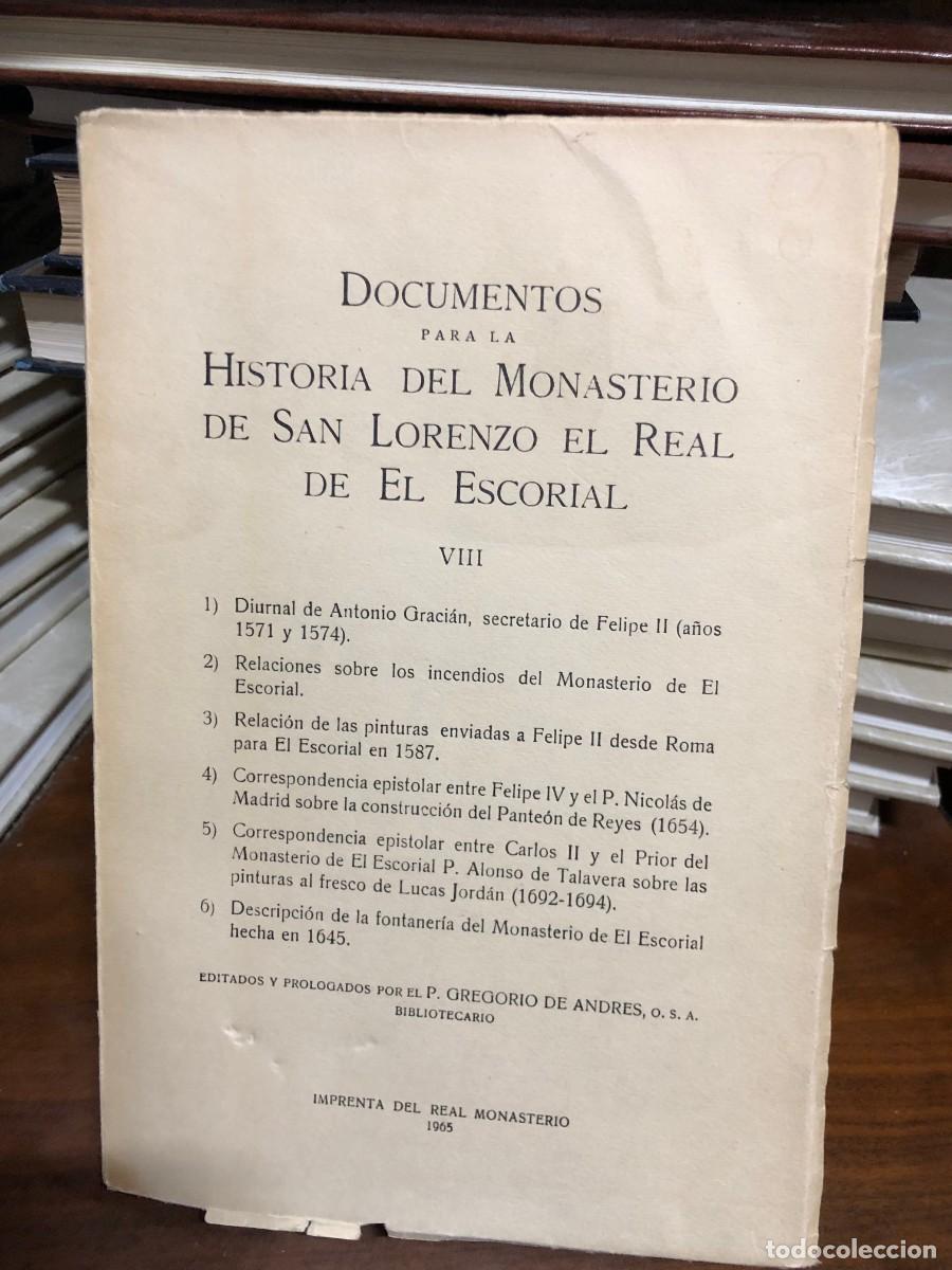 Libros: Documentos para la Historia del Monasterio de San Lorenzo el Real de El Escorial (VIII) Gregorio de