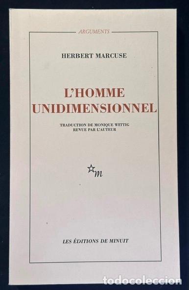Libros: L'HOMME UNIDIMENSIONNEL. Essai sur l'id&eacute;ologie de la soci&eacute;t&eacute; industrielle avancee - MARCUSE, Herbert