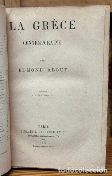 Libros: LA GR&Egrave;CE CONTEMPORAINE - ABOUT, Edmond