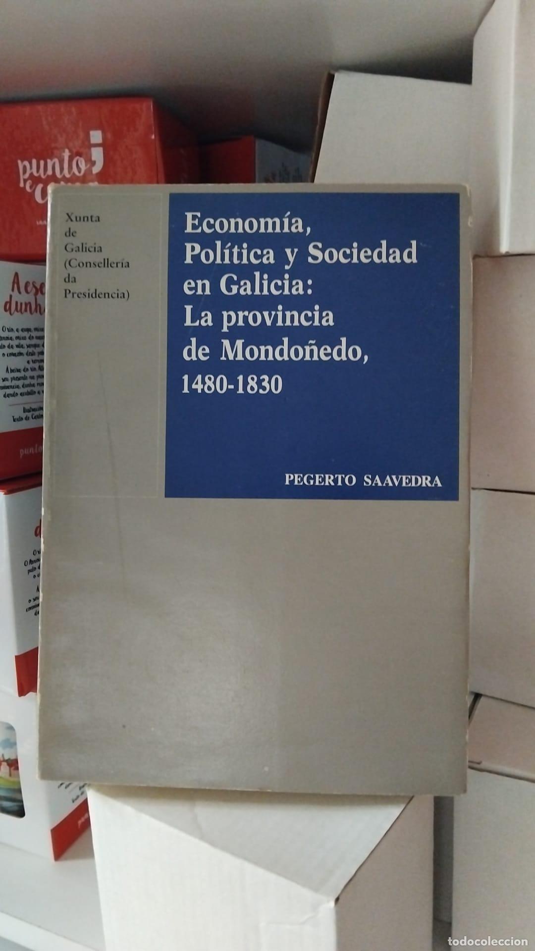 Libros: Econom&iacute;a, pol&iacute;tica y sociedad en Galicia. La provincia de Mondo&ntilde;edo, 1480-1830 - Pegerto Saavedra Fe