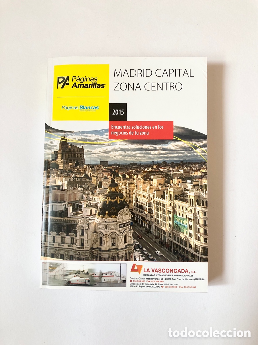 Libros: P&aacute;ginas amarillas. Madrid, zona centro 2015