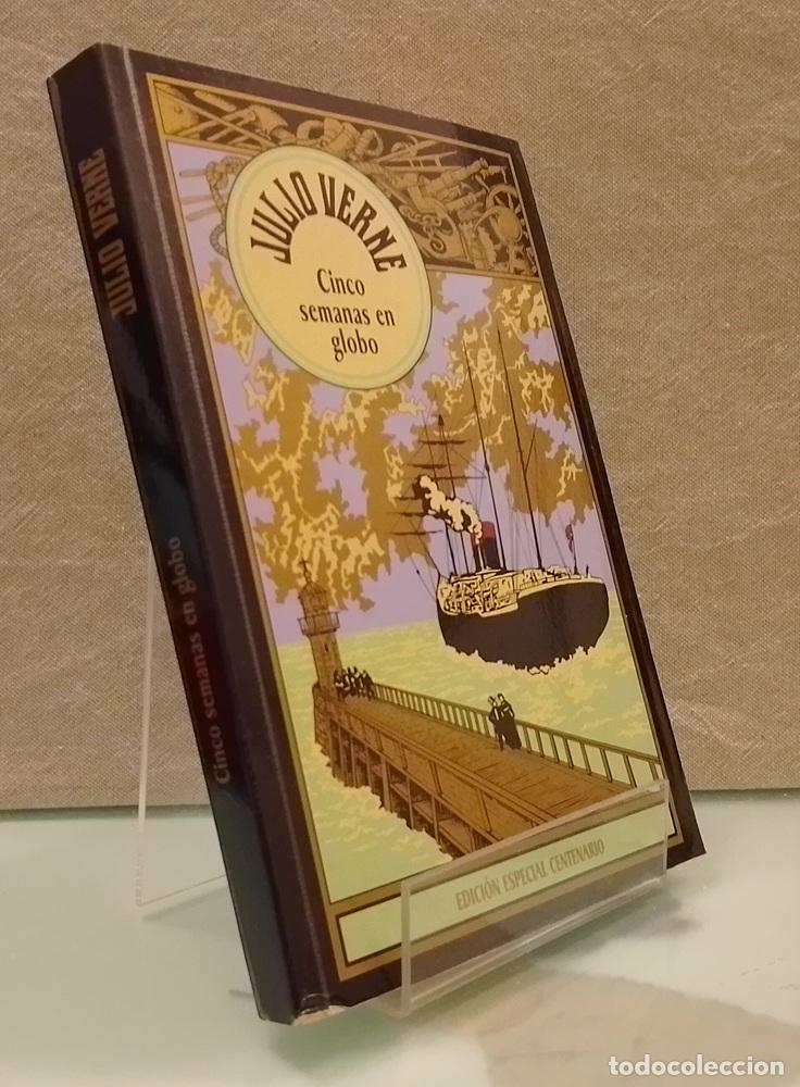 Livros em segunda m&atilde;o: Cinco semanas en globo - Julio Verne