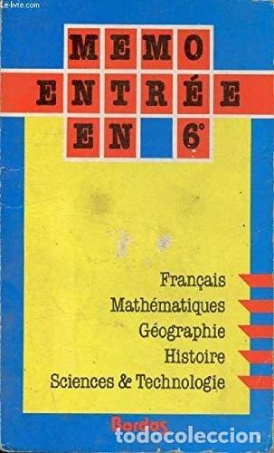 Libros: Memo Entree En 6eme- 9782040166779