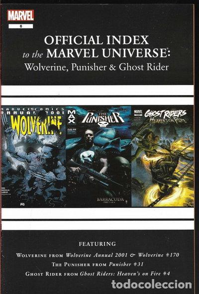 Libros: Official Index to the Marvel Universe: Wolverine, Punisher & Ghost Rider- 0759606077113