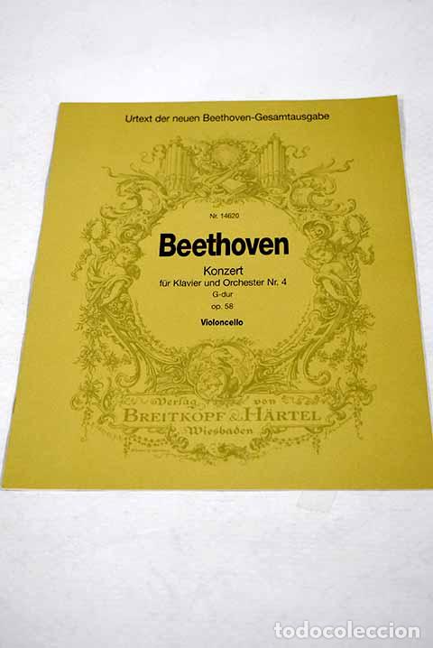 Libros: Beethoven: konzert fur klavier und orchester N&ordm; 4 G-dur, op. 58: violoncello