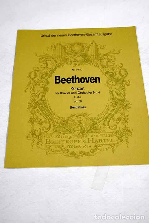 Libros: Beethoven: konzert fur klavier und orchester N&ordm; 4 G-dur, op. 58: kontrabass