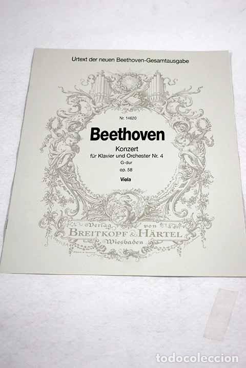 Libros: Beethoven: konzert fur klavier und orchester N&ordm; 4 G-dur, op. 58: viola