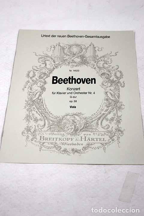 Libros: Beethoven: konzert fur klavier und orchester N&ordm; 4 G-dur, op. 58: viola