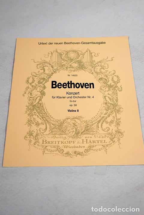 Libros: Beethoven: konzert fur klavier und orchester N&ordm; 4 G-dur, op. 58: violine II