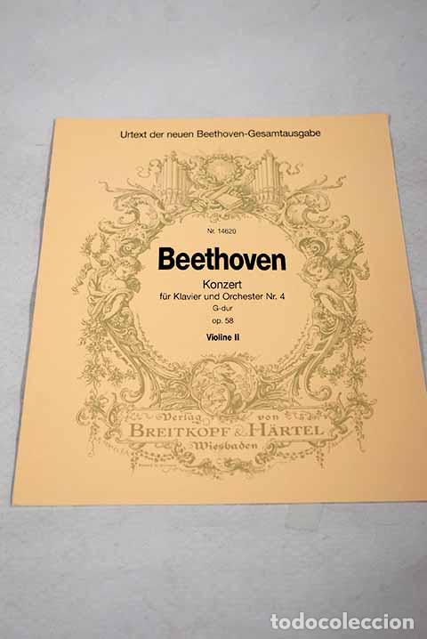 Libros: Beethoven: konzert fur klavier und orchester N&ordm; 4 G-dur, op. 58: violine II