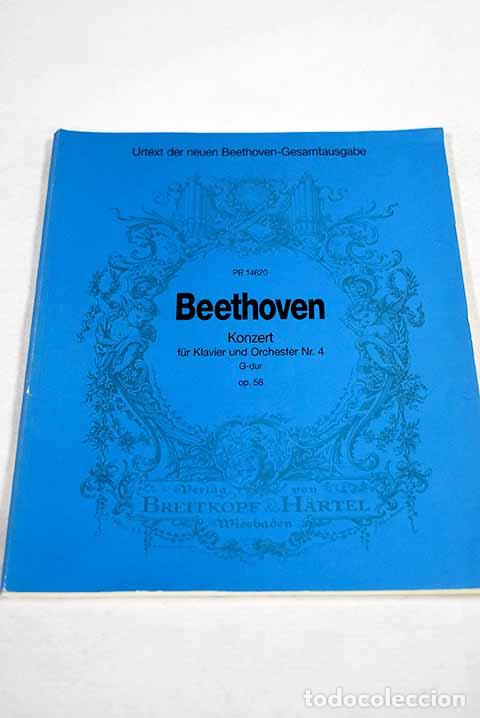 Libros: Beethoven: konzert fur klavier und orchester N&ordm; 4 G-dur, op. 58